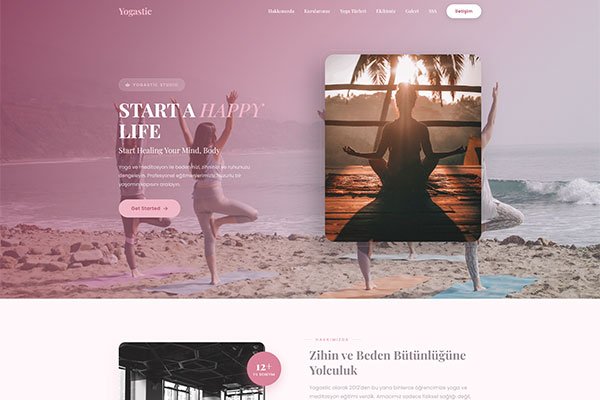 Yogastic Yoga Stüdyo – Tek Sayfa Site