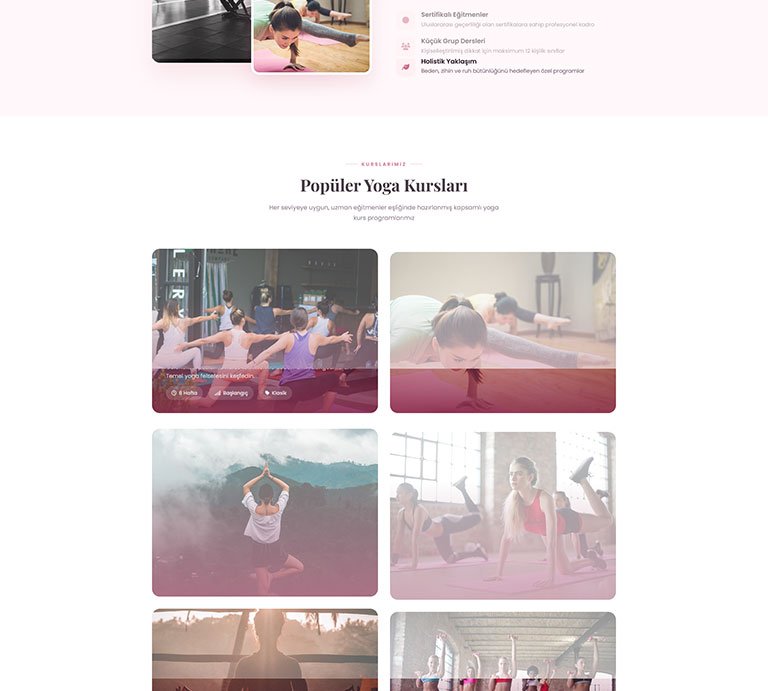 Yogastic Yoga Stüdyo – Tek Sayfa Site