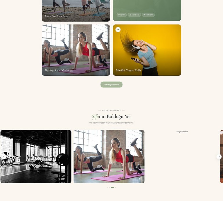 Zenretreat Yoga Stüdyo – Tek Sayfa Site