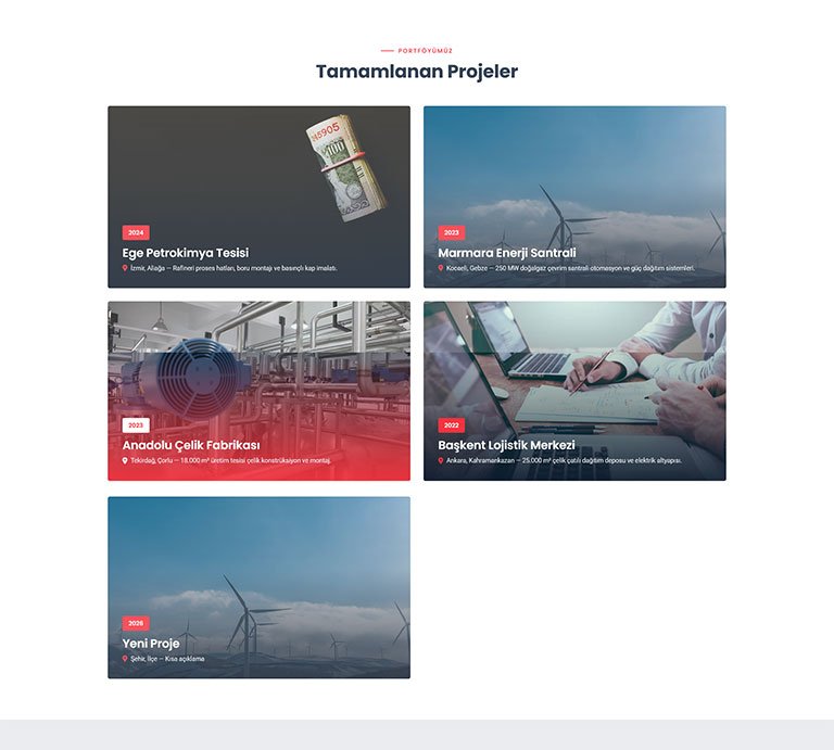 Antri Sanayi İmalat – Tek Sayfa Site