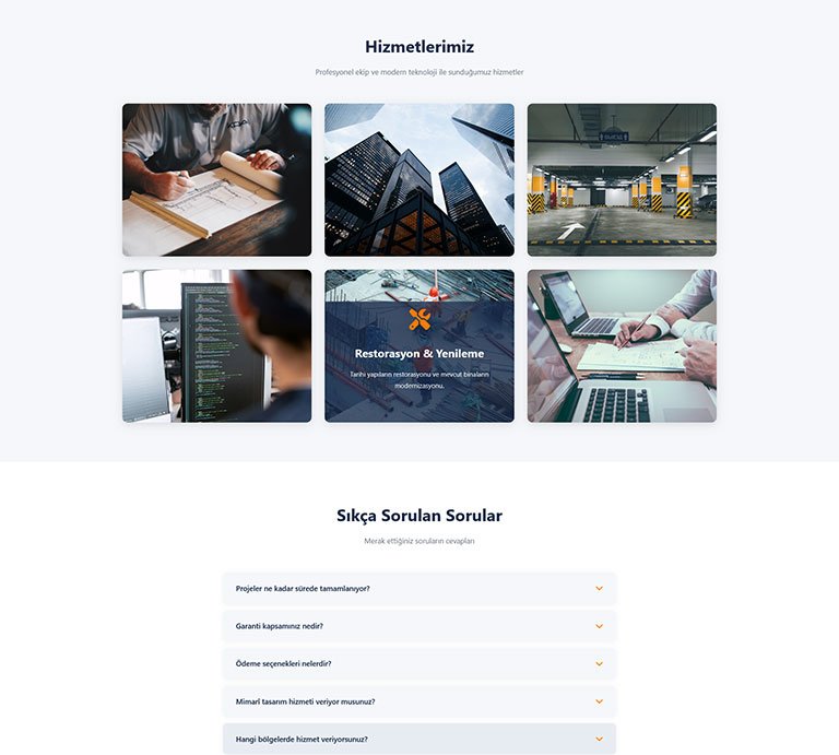 Build Track 2 İnşaat – Tek Sayfa Site