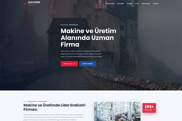 Çelikörs Sanayi İmalat – Tek Sayfa Site