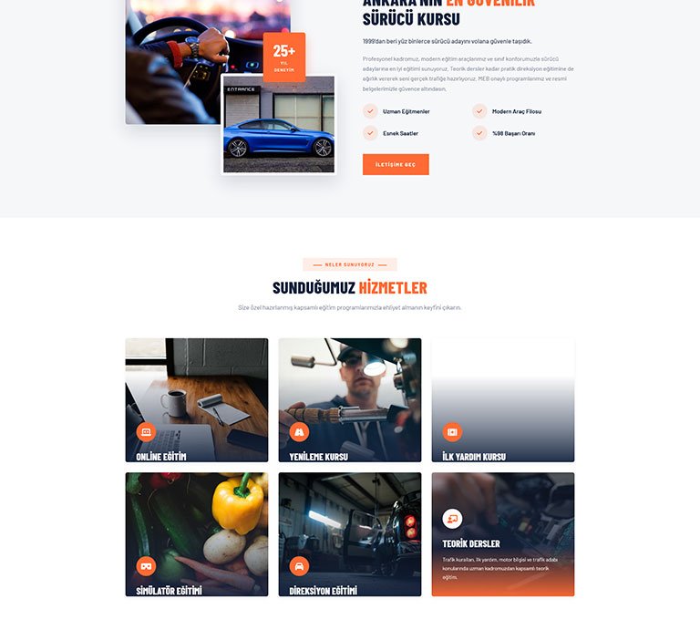 Dride Master Kursu – Çoklu Sayfa Site