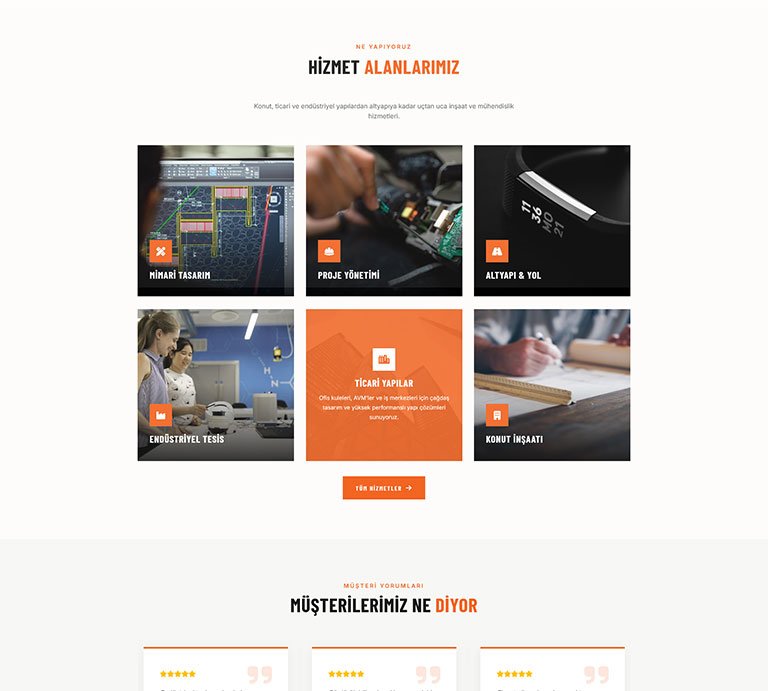 Elevate İnşaat – Çoklu Sayfa Site