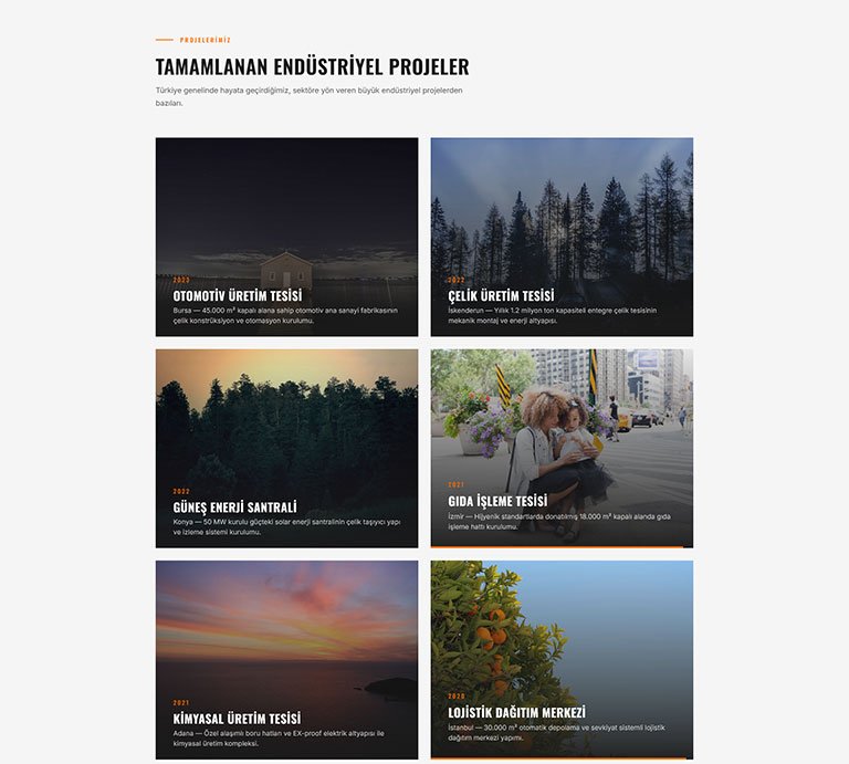 Endüstri Nova Sanayi İmalat – Tek Sayfa Site