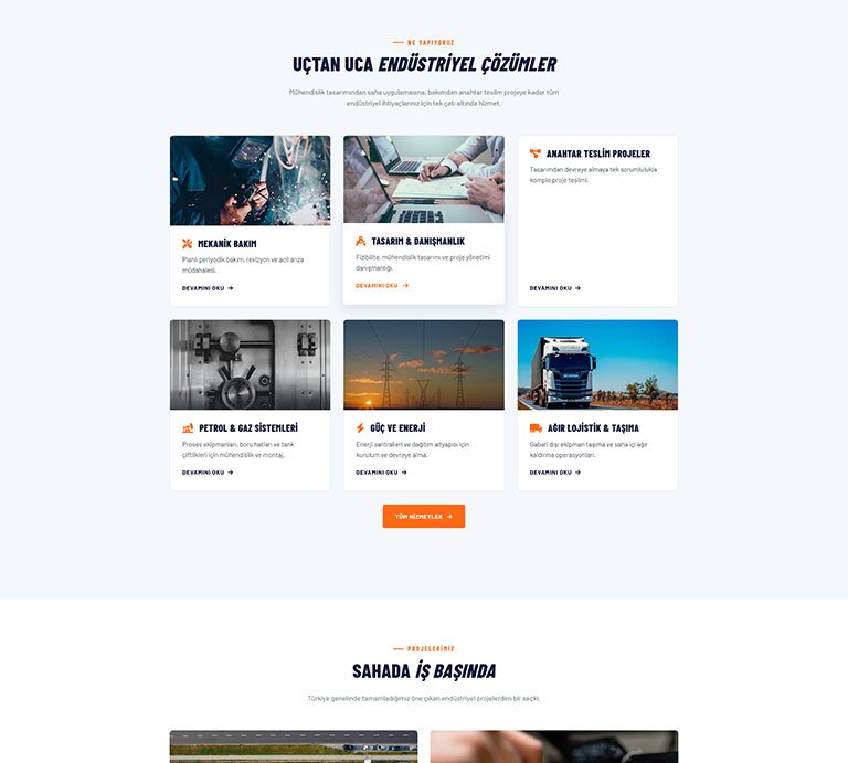 Indutech Sanayi İmalat – Çoklu Sayfa Site