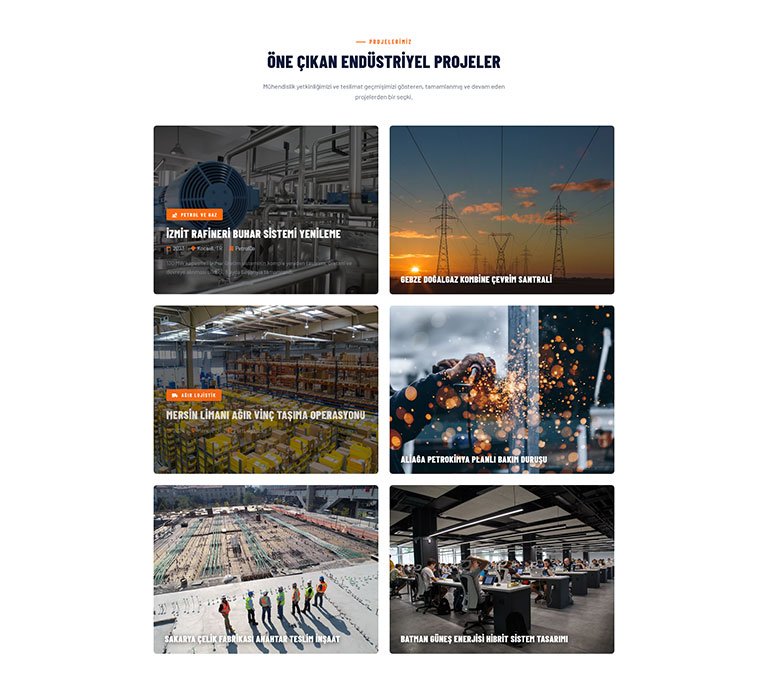 Indutech 2 Sanayi İmalat – Tek Sayfa Site