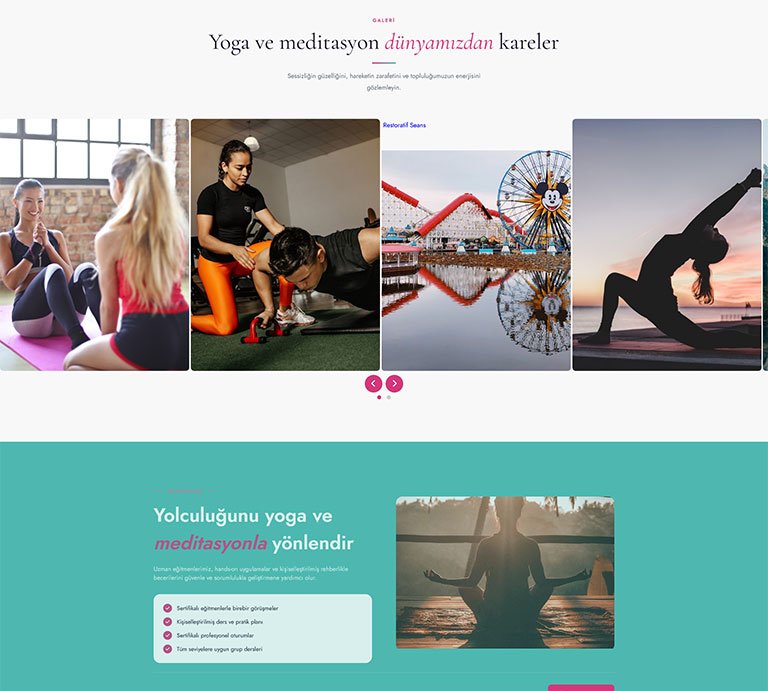 Joga Yoga Stüdyo – Çoklu Sayfa Site