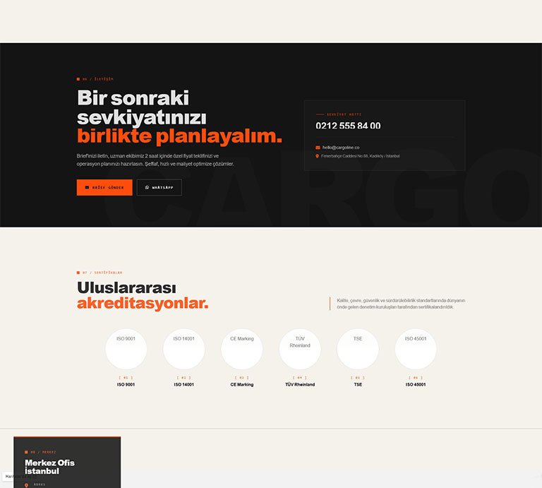 Kargoline Lojistik – Çoklu Sayfa Site