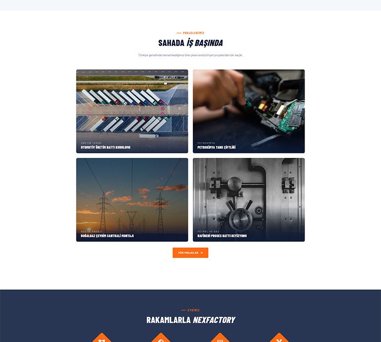 NexFactory Sanayi İmalat – Çoklu Sayfa Site
