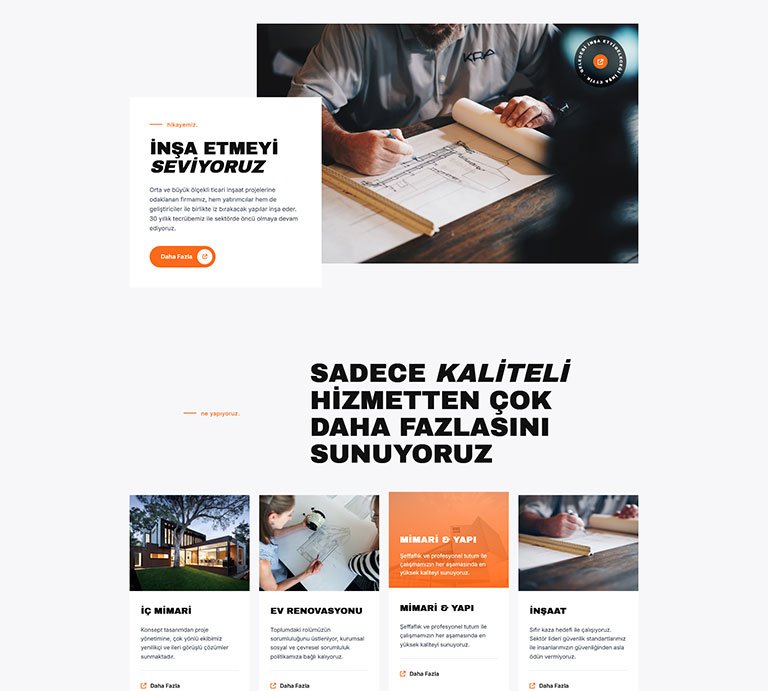 Rebuiltto İnşaat – Çoklu Sayfa Site