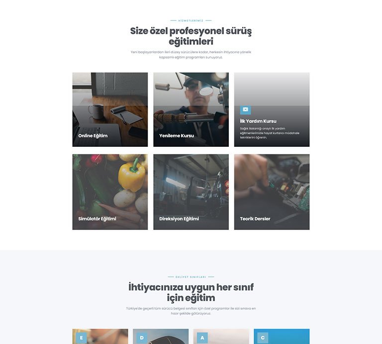 Udrive Sürücü Kursu – Çoklu Sayfa Site
