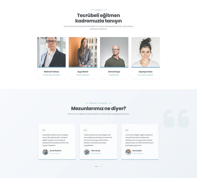 Udrive Sürücü Kursu – Çoklu Sayfa Site