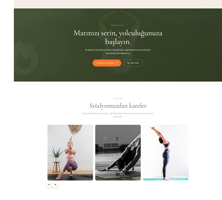 Yaglo Yoga Stüdyo – Çoklu Sayfa Site