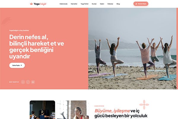 Yoga Delight Stüdyo – Çoklu Sayfa Site